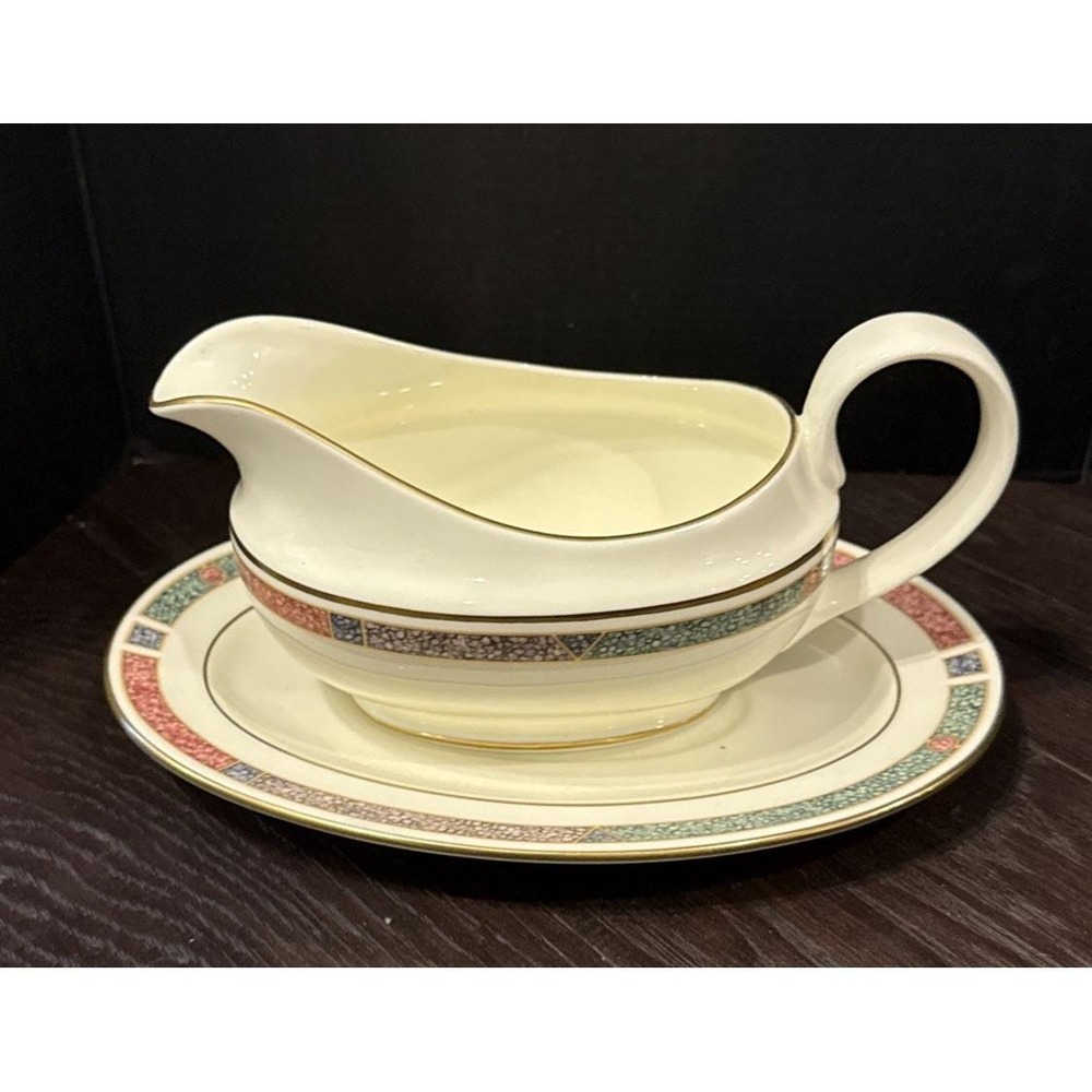 Pfaltzgraff Cabouchon Gravy Bowl Boat Underplate USA Vintage 90S Retro
